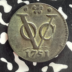 1751 Netherlands East Indies Holland 1 Duit Lot#T7466