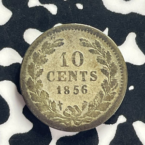 1856 Netherlands 10 Cents Lot#T8661 Silver!