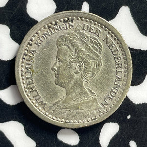 1919 Netherlands 10 Cents Lot#C0799 Silver! Nice!