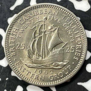 1962 Eastern Caribbean Terr. 25 Cents (5 Available) High Grade! (1 Coin Only)