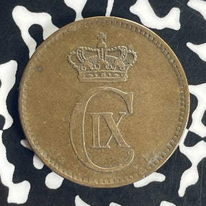 1875 Denmark 5 Ore Lot#T8540 Cleaned