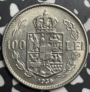 1936 Romania 100 Lei Lot#T9093 Nice!