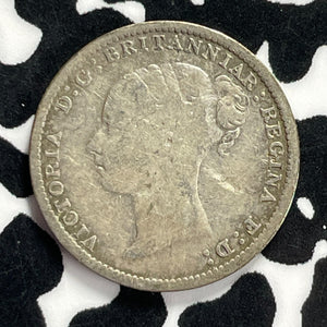 1886 Great Britain 3 Pence Threepence Lot#T9435 Silver!