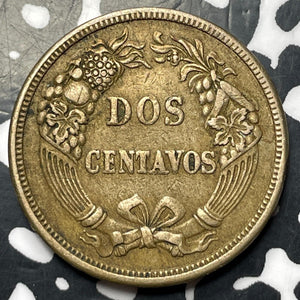 1864 Peru 2 Centavos Lot#E8917