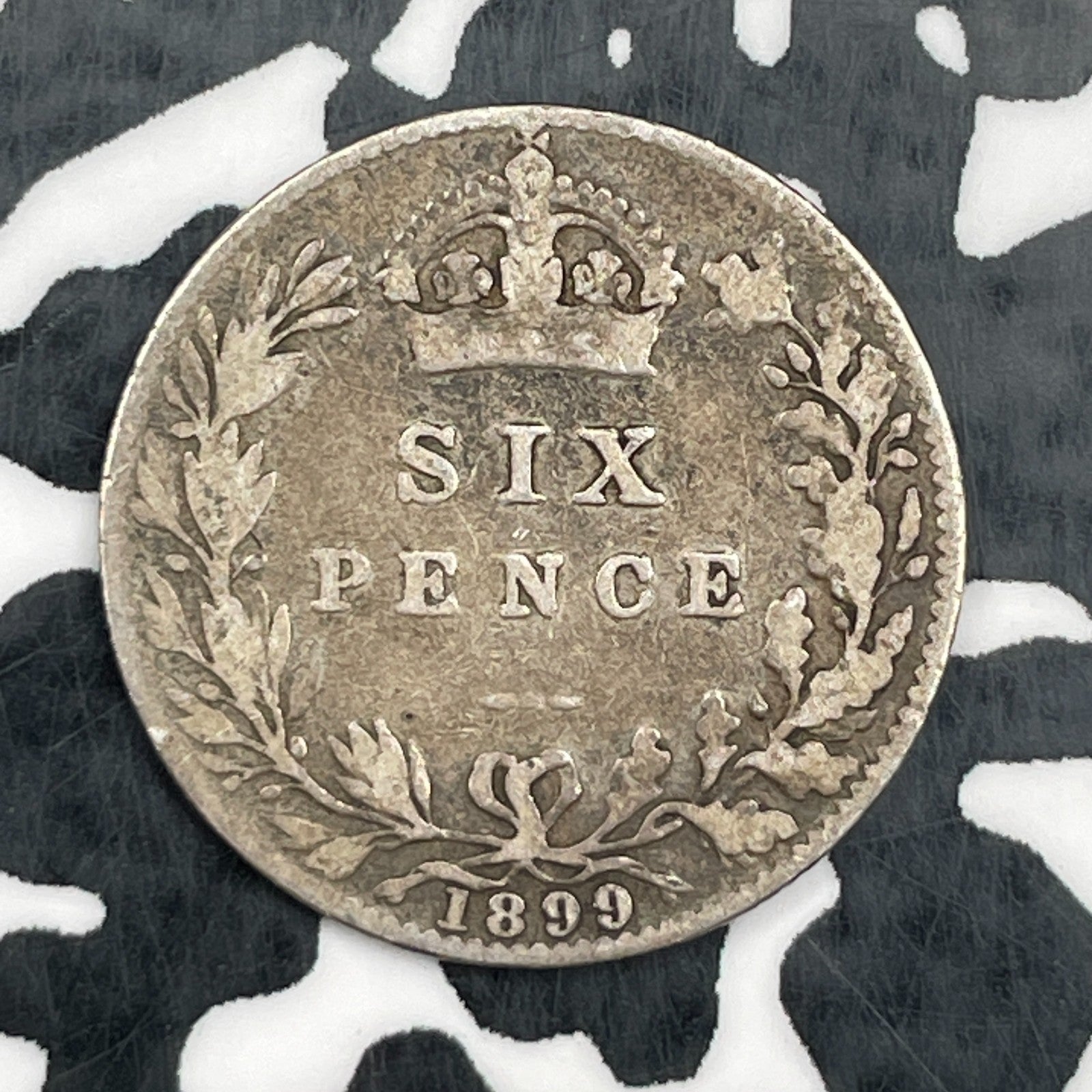 1899 Great Britain 6 Pence Sixpence Lot#N2886 Silver!