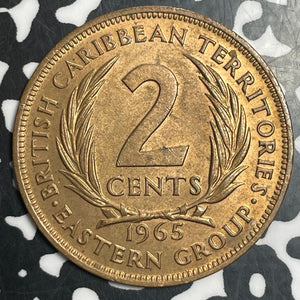 1965 Eastern Caribbean Territories 2 Cents Lot#T2719 High Grade! Beautiful!