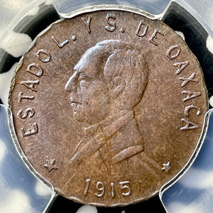 1915 Mexico Oaxaca 5 Centavos PCGS MS62BN Lot#G9822 Nice UNC! KM#720