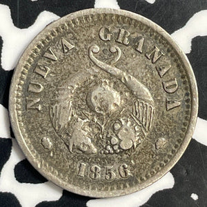 1856 Colombia Bogata 1 Decimo Lot#T1029 Silver!