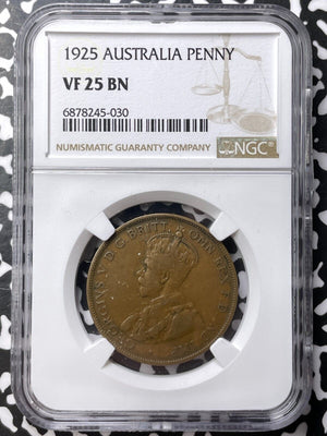 1925 Australia 1 Penny NGC VF25BN Lot#G7250