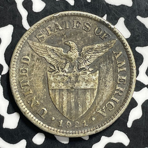 1921 U.S. Philippines 50 Centavos Lot#C0708 Silver!