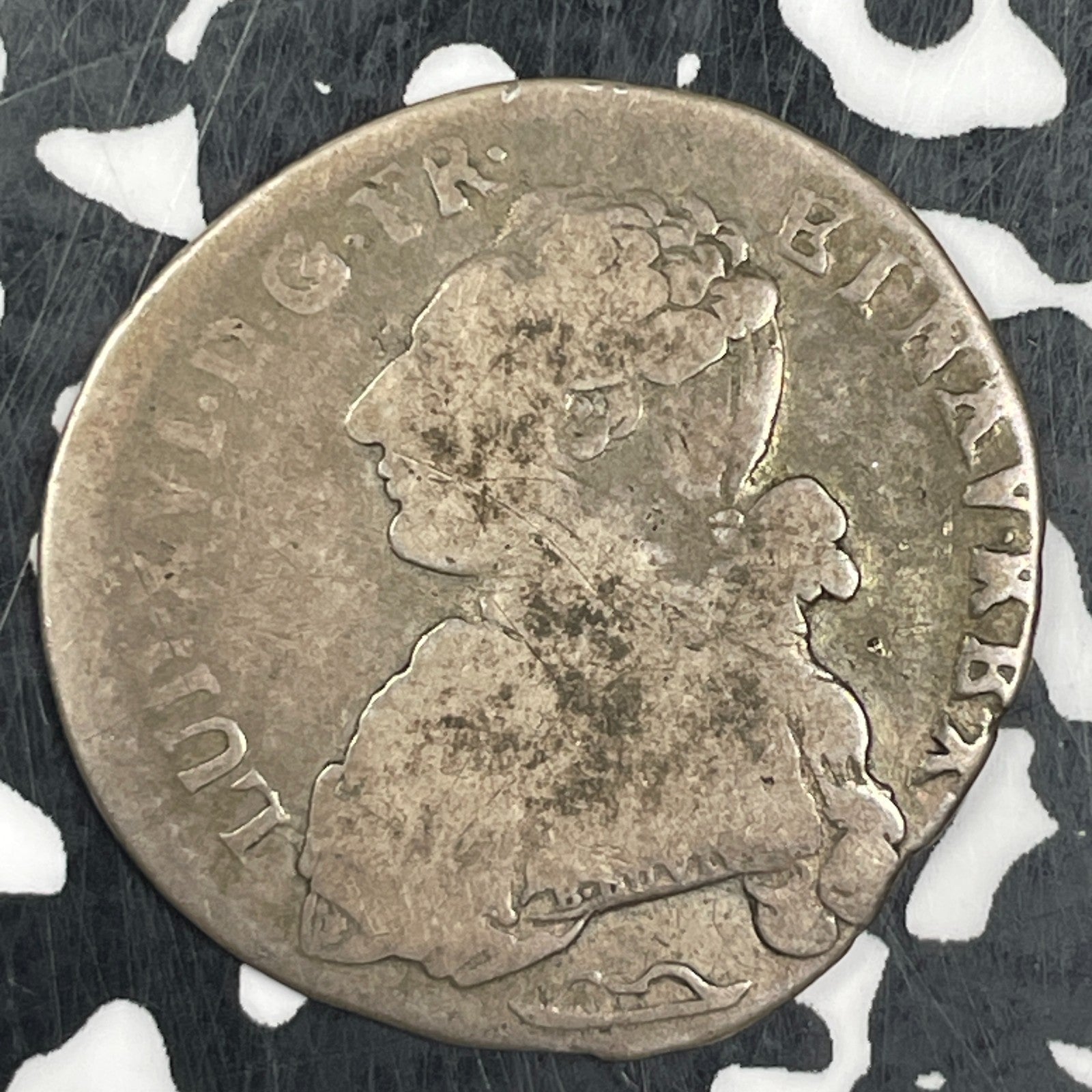 1775-AIX France 1/5 Ecu Lot#JM0687 Silver! Very Scarce! 23,679 Minted