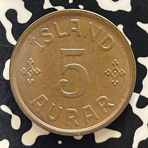 1926 Iceland 5 Aurar Lot#T5829 High Grade! Beautiful!