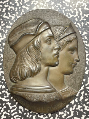 U/D Italy Raphael & Fornarina Uniface Cast Plaque Lot#B1654 112x134mm