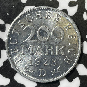 1923-D Germany 200 Mark Lot#E4488 High Grade! Beautiful!