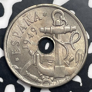 1949 Spain 50 Centimos Lot#C0847 High Grade! Beautiful!