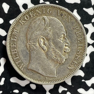 1871-A Germany Prussia 1 Thaler Lot#JM9864 Large Silver! Nice!
