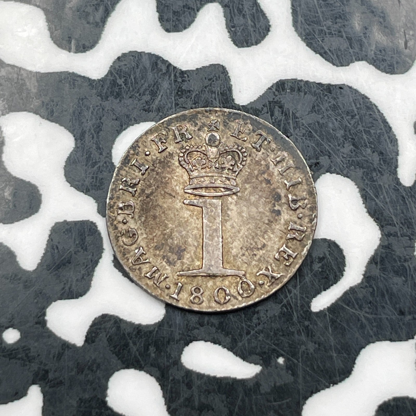 1800 Great Britain George III 1 Penny Lot#JM2213 Silver! High Grade! Beautiful!