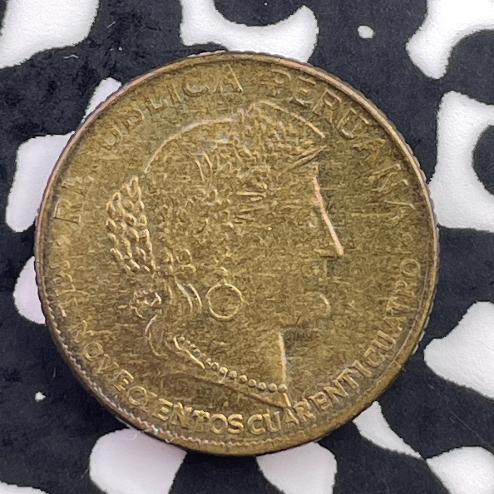 1944 Peru 5 Centavos Lot#C5619 High Grade! Beautiful! KM#213.2A3