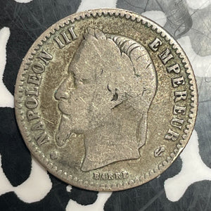 1864-BB France 50 Centimes Lot#T3263 Silver!