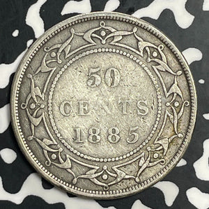 1885 Newfoundland 50 Cents Lot#T0208 Silver! Key Date!