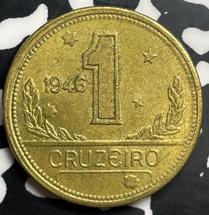 1946 Brazil 1 Cruzeiro Lot#T9813 High Grade! Beautiful!