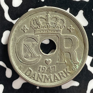 1947 Denmark 25 Ore Lot#T7532