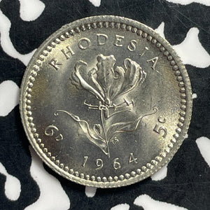 1964 Rhodesia 5 Cents Lot#C0425 High Grade! Beautiful!