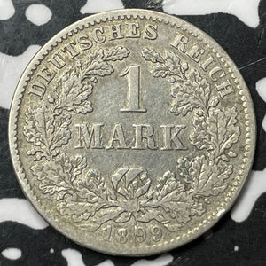1899-D Germany 1 Mark Lot#D7942 Silver!