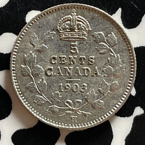 1903-H Canada 5 Cents Lot#T4810 Silver! Nice!