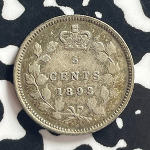 1893 Canada 5 Cents Lot#T7892 Silver! Nice!