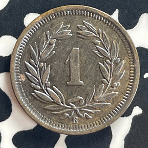 1913 Switzerland 1 Rappen Lot#T7987 High Grade! Beautiful!