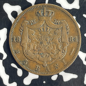 1884-B Romania 5 Bani Lot#T8851