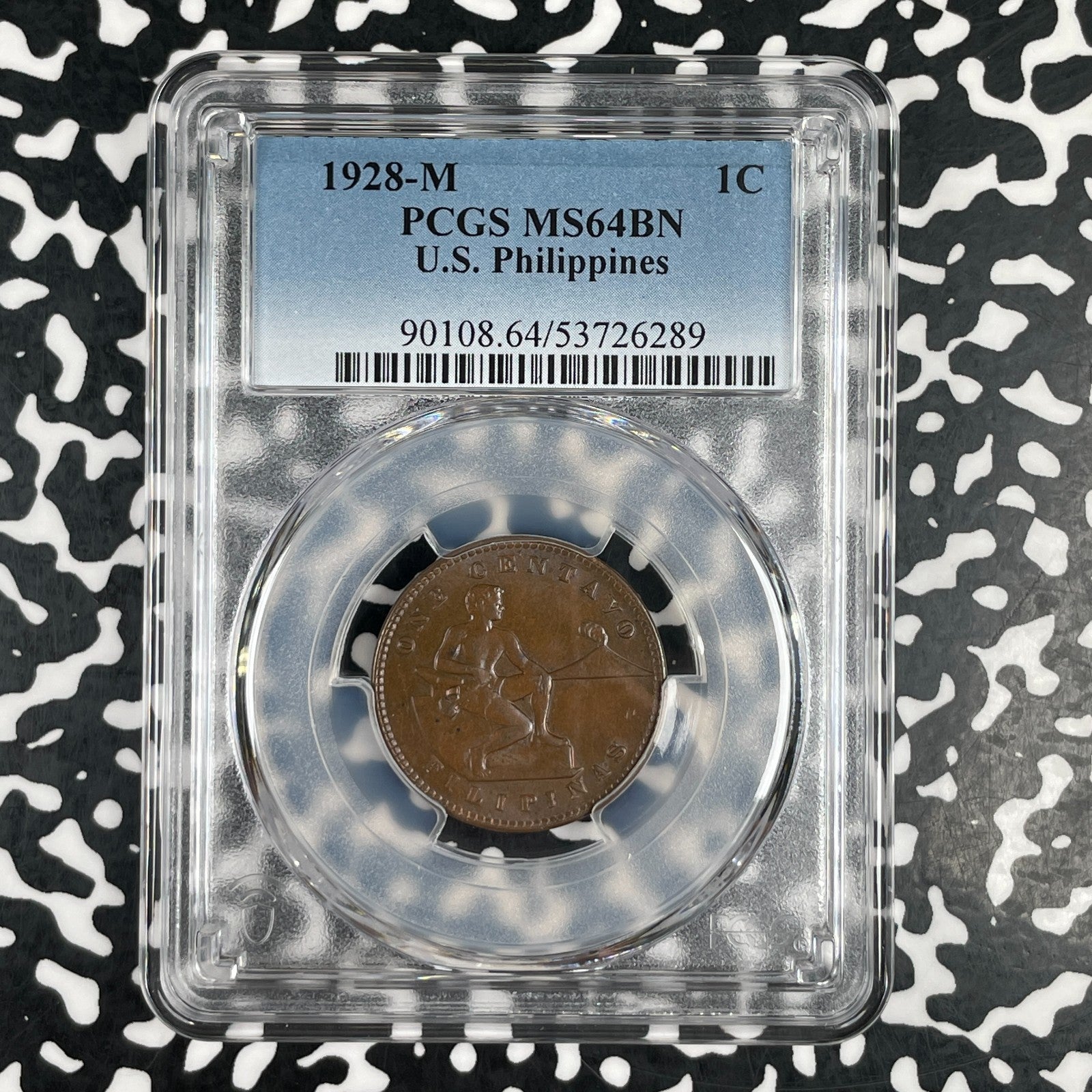 1928-M U.S. Philippines 1 Centavo PCGS MS64BN Lot#G3833 Choice UNC!