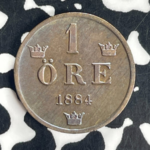 1884 Sweden 1 Ore Lot#T8379 High Grade! Beautiful!