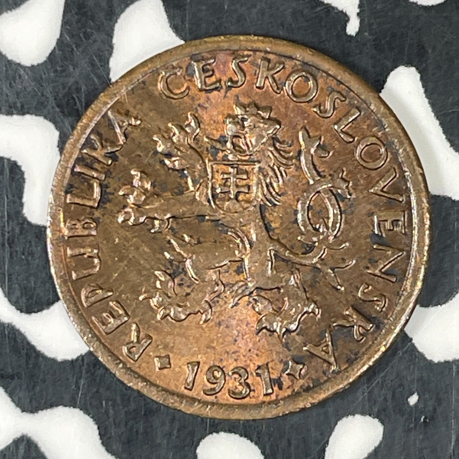 1931 Czech Republic 5 Haleru Lot#C8603 High Grade! Beautiful!