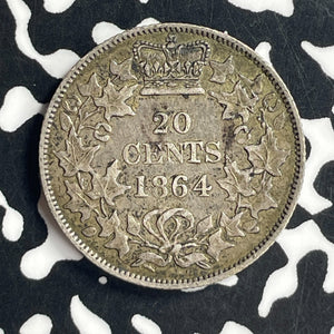 1864 New Brunswick 20 Cents Lot#JM9668 Silver! Nice!