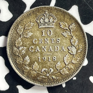 1918 Canada 10 Cents Lot#C0811 Silver!
