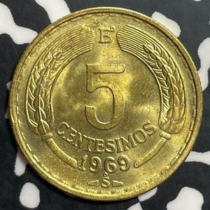 1969 Chile 5 Centesimos Lot#E7631 High Grade! Beautiful!