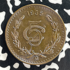 1935-Mo Mexico 5 Centavos Lot#T7628 High Grade! Beautiful!