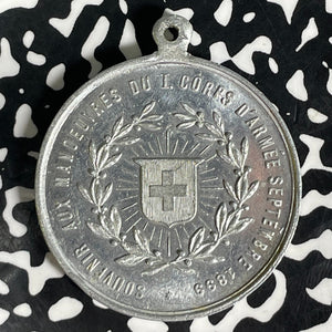 1899 Switzerland Souvernir Of Army I Corps Medal Lot#JM9235 39mm