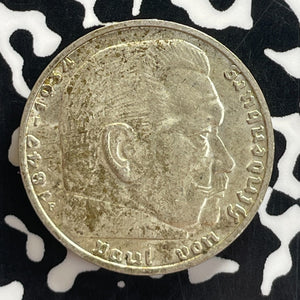 1939-F Germany 2 Mark Lot#T7712 Silver! High Grade! Beautiful!
