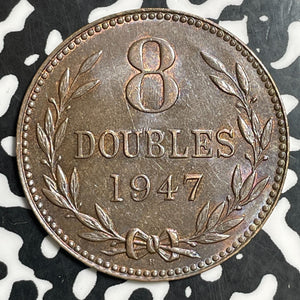 1947 Guernsey 8 Doubles Lot#T2949 High Grade! Beautiful!