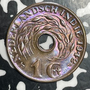 1942-P Netherlands East Indies 1 Cent Lot#T2887 High Grade! Beautiful!