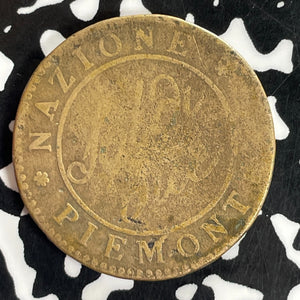 AN 9 (1801) Italy Piedmont 2 Soldi Lot#C1127 Scarce!
