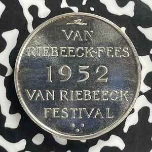 1952 South Africa Van Riebeeck Festival Medal Lot#C0123 Silver! 29mm