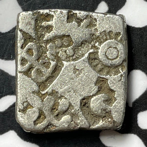 (322-185 BC) Ancient India Mauryan Empire 1 Karshapana Lot#D7563 Silver!