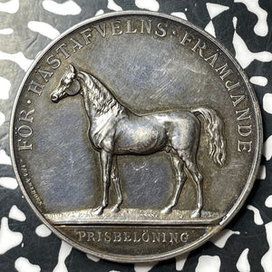 U/D Sweden Gustaf V Horse Breeding Medal Lot#JM8376 Large Silver! 44mm