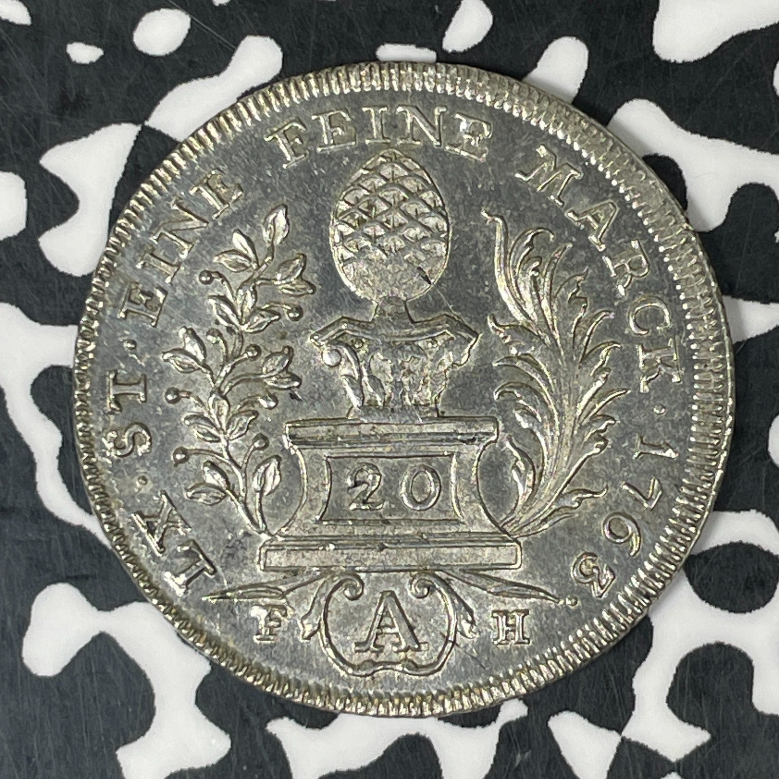 1763 Germany Augsburg 20 Kreuzer Lot#JM0590 Silver! High Grade! Beautiful!