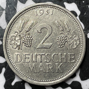 1951-J West Germany 2 Mark Lot#D7367 Nice!