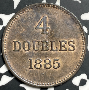 1885 Guernsey 4 Doubles Lot#T9411 Nice!